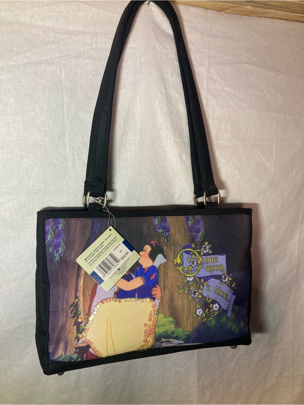 Disney Black Snow White Illustrated Shoulder Bag
